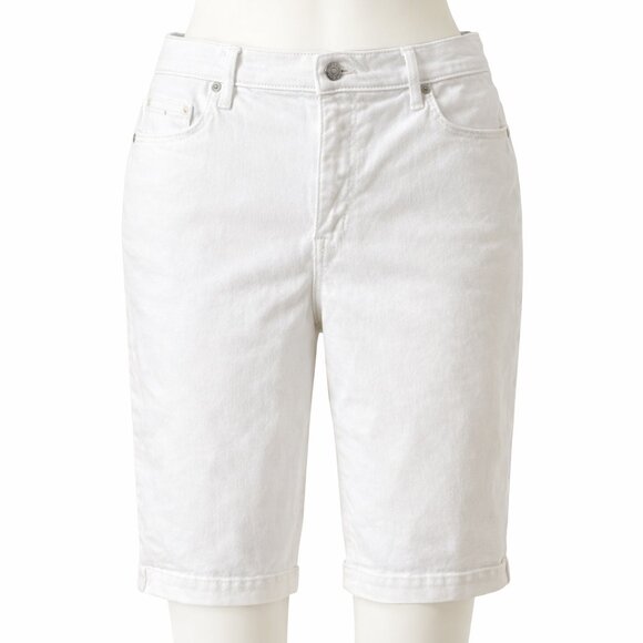 Gloria Vanderbilt Pants - Gloria Vanderbilt White Denim Shorts – Size 14 – Slimming Fit – NEW (Washed, Nev